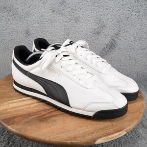 Men's Puma Roma 24 Standard Puma White-Puma Black Sz 13 (396868 01)
